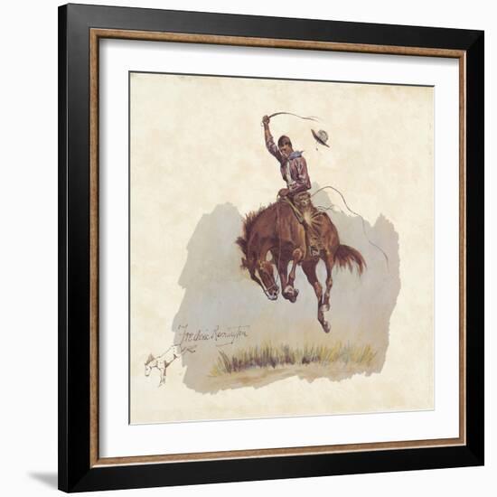 A Running Bucker-Frederic Sackrider Remington-Framed Giclee Print