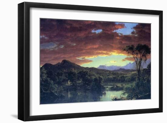 A Rural Home-Frederic Edwin Church-Framed Art Print