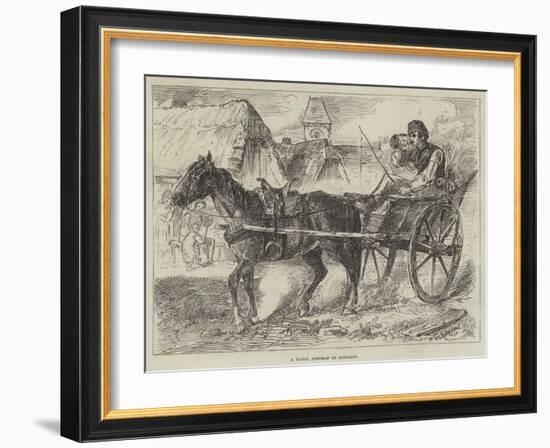 A Rural Postman in Hungary-null-Framed Giclee Print