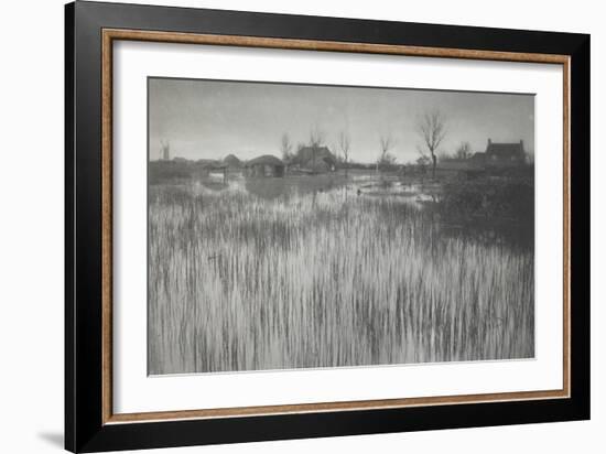 A Rushy Shore, 1886 (Platinum Print)-Peter Henry Emerson-Framed Giclee Print