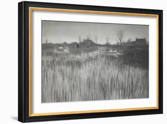 A Rushy Shore, 1886 (Platinum Print)-Peter Henry Emerson-Framed Giclee Print