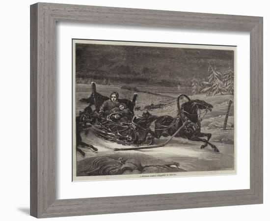 A Russian Family Attacked by Wolves-null-Framed Giclee Print