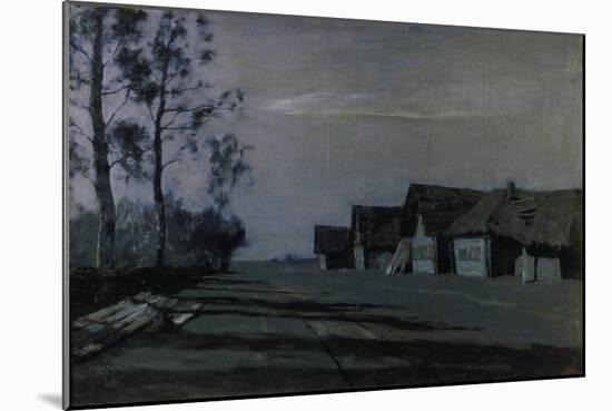 A Russian Village by Moonlight, 1897-Isaak Iljitsch Lewitan-Mounted Giclee Print