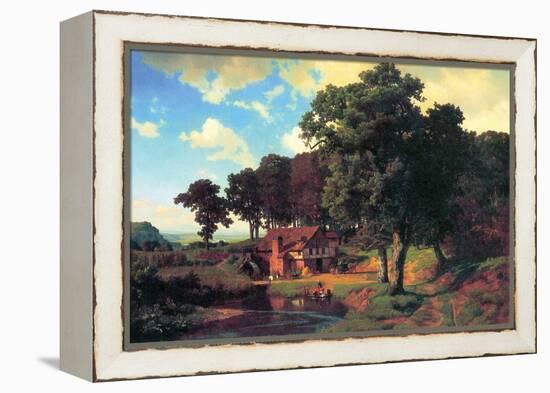A Rustic Mill-Albert Bierstadt-Framed Stretched Canvas