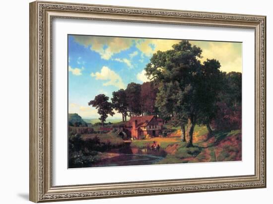 A Rustic Mill-Albert Bierstadt-Framed Art Print