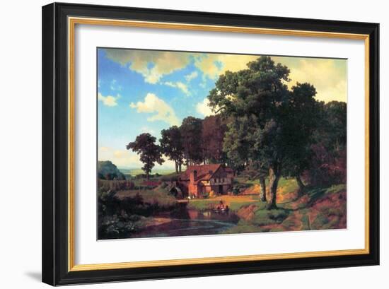 A Rustic Mill-Albert Bierstadt-Framed Art Print