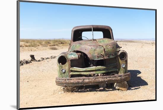 A Rusty Abandoned Car in the Desert Near Aus in Southern Namibia, Africa-Alex Treadway-Mounted Photographic Print