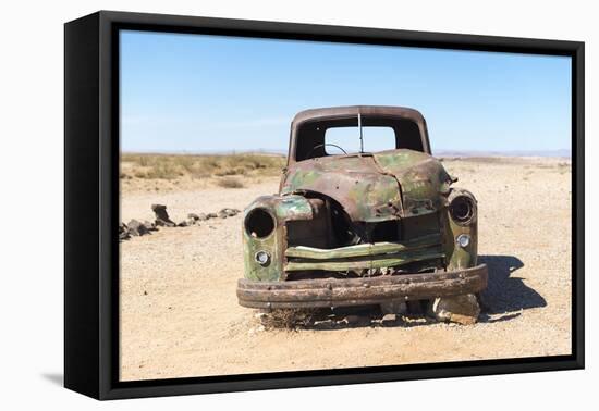 A Rusty Abandoned Car in the Desert Near Aus in Southern Namibia, Africa-Alex Treadway-Framed Premier Image Canvas