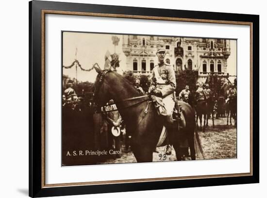 A.S.R. Principele Carol, Adel Rumänien, Pferd, Parade-null-Framed Giclee Print