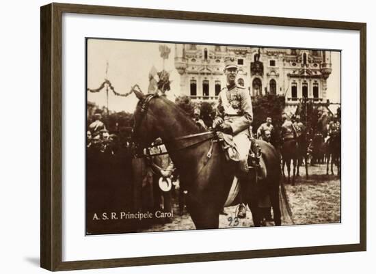 A.S.R. Principele Carol, Adel Rumänien, Pferd, Parade-null-Framed Giclee Print