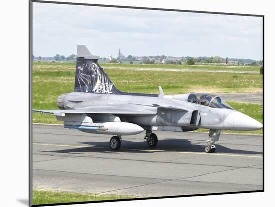 A Saab JAS-39 Gripen of the Czech Air Force on the Flight Line at Cambrai Air Base, France-Stocktrek Images-Mounted Photographic Print