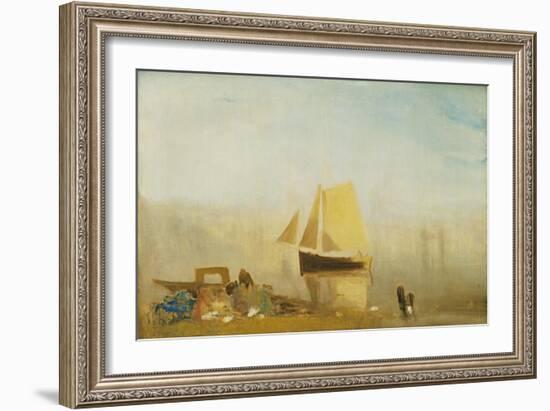 A Sail Boat at Rouen-J. M. W. Turner-Framed Giclee Print