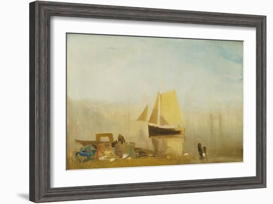 A Sail Boat at Rouen-J. M. W. Turner-Framed Giclee Print