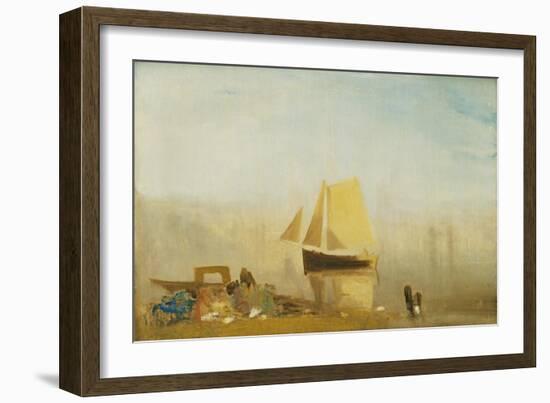 A Sail Boat at Rouen-J. M. W. Turner-Framed Giclee Print