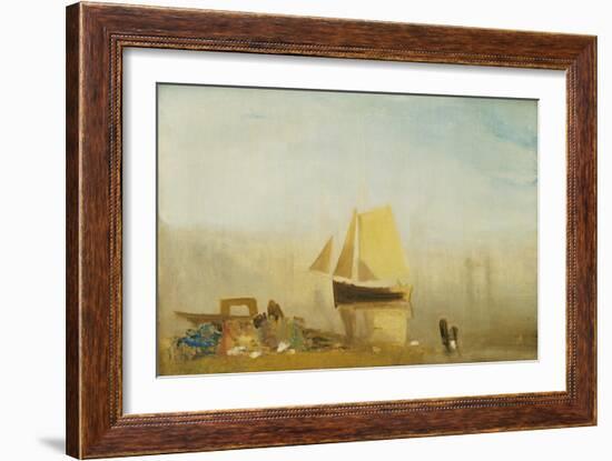 A Sail Boat at Rouen-J. M. W. Turner-Framed Giclee Print