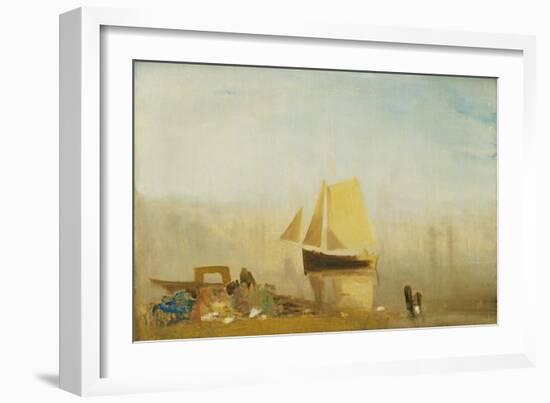 A Sail Boat at Rouen-J. M. W. Turner-Framed Giclee Print