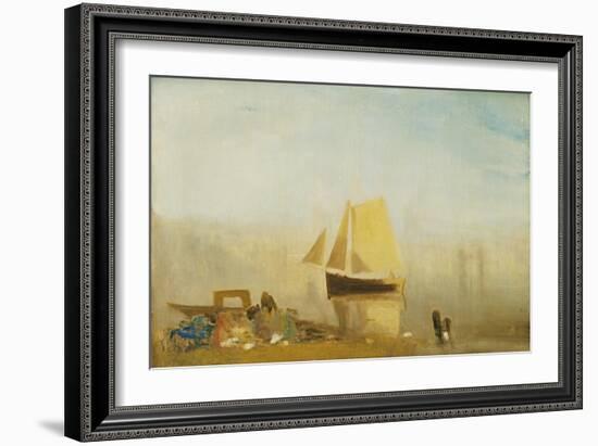 A Sail Boat at Rouen-J. M. W. Turner-Framed Giclee Print