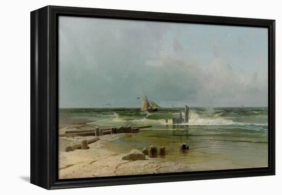 A Sailing Boat by the Beach, 1891-Arseni Ivanovich Meshchersky-Framed Premier Image Canvas