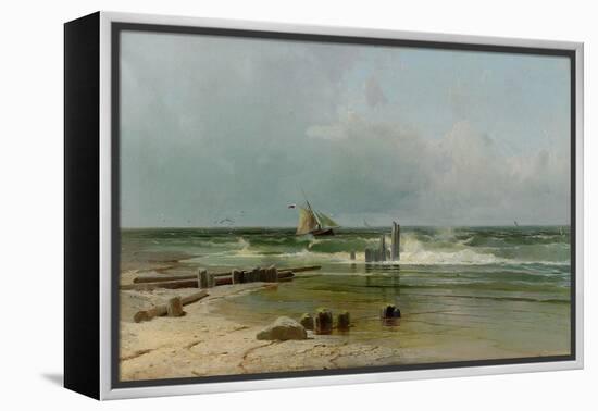 A Sailing Boat by the Beach, 1891-Arseni Ivanovich Meshchersky-Framed Premier Image Canvas