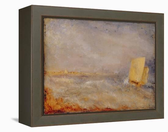 A Sailing Boat off Deal, C.1835 (Oil on Millboard)-Joseph Mallord William Turner-Framed Premier Image Canvas