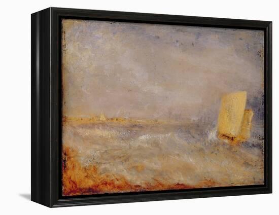 A Sailing Boat off Deal, C.1835 (Oil on Millboard)-Joseph Mallord William Turner-Framed Premier Image Canvas