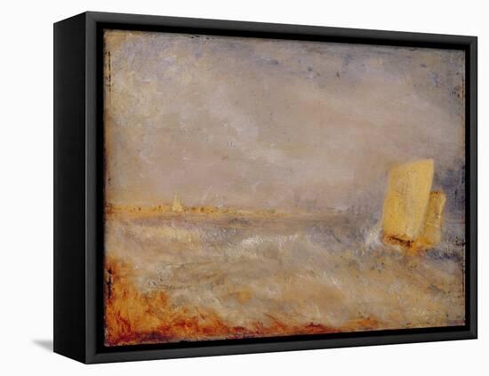 A Sailing Boat off Deal, C.1835 (Oil on Millboard)-Joseph Mallord William Turner-Framed Premier Image Canvas