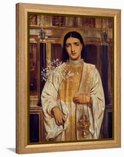 A Saint of the Eastern Church (Formerly Called A Greek Acolyte), 1867-68 (W/C on Paper)-Simeon Solomon-Framed Premier Image Canvas