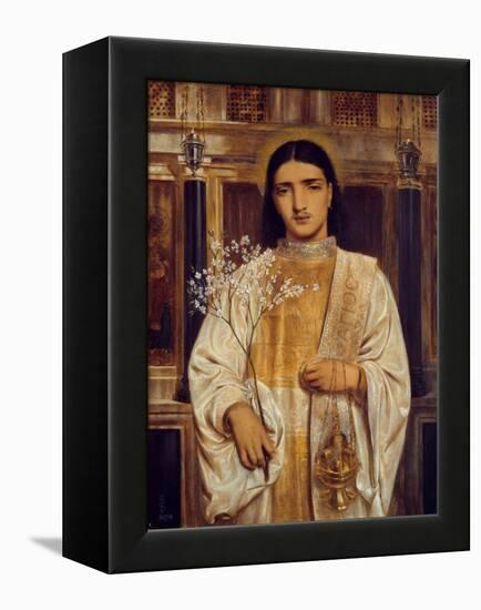 A Saint of the Eastern Church (Formerly Called A Greek Acolyte), 1867-68 (W/C on Paper)-Simeon Solomon-Framed Premier Image Canvas