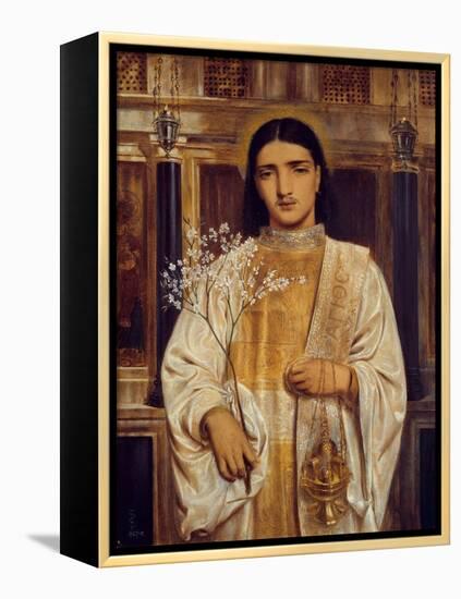 A Saint of the Eastern Church (Formerly Called A Greek Acolyte), 1867-68 (W/C on Paper)-Simeon Solomon-Framed Premier Image Canvas