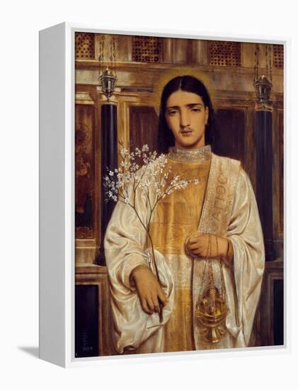 A Saint of the Eastern Church (Formerly Called A Greek Acolyte), 1867-68 (W/C on Paper)-Simeon Solomon-Framed Premier Image Canvas