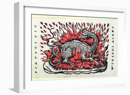 A Salamander, 1st Half 16th Century-French School-Framed Giclee Print