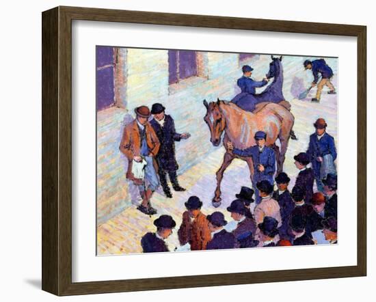 A Sale at Tattersalls, 1911-Robert Polhill Bevan-Framed Giclee Print