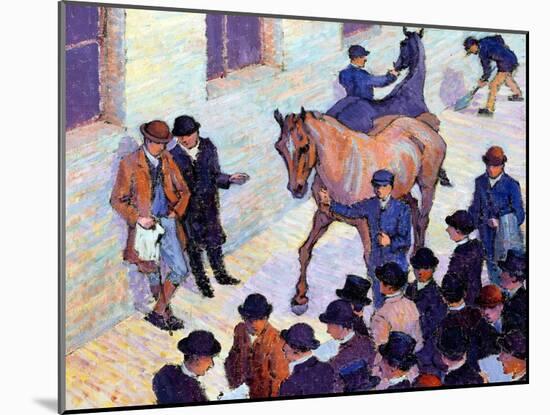 A Sale at Tattersalls, 1911-Robert Polhill Bevan-Mounted Giclee Print