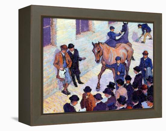 A Sale at Tattersalls, 1911-Robert Polhill Bevan-Framed Premier Image Canvas