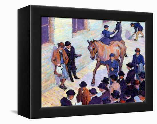 A Sale at Tattersalls, 1911-Robert Polhill Bevan-Framed Premier Image Canvas