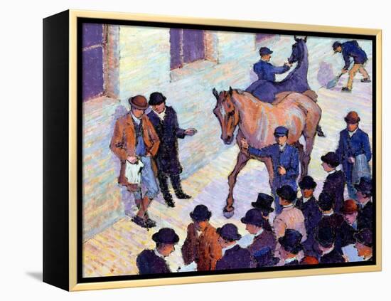 A Sale at Tattersalls, 1911-Robert Polhill Bevan-Framed Premier Image Canvas