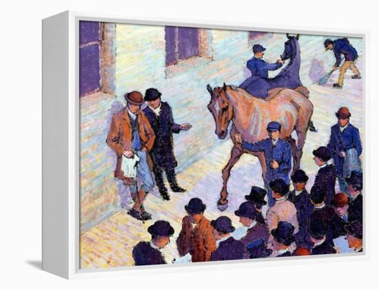 A Sale at Tattersalls, 1911-Robert Polhill Bevan-Framed Premier Image Canvas