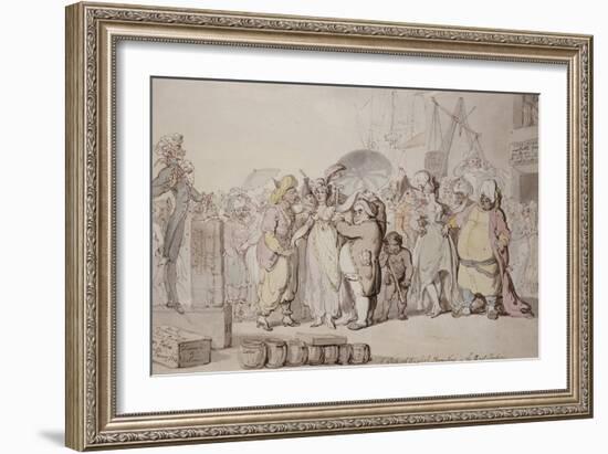 A Sale of English Beauties in the East Indies, circa 1810-Thomas Rowlandson-Framed Giclee Print