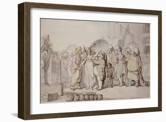 A Sale of English Beauties in the East Indies, circa 1810-Thomas Rowlandson-Framed Giclee Print