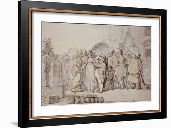 A Sale of English Beauties in the East Indies, circa 1810-Thomas Rowlandson-Framed Giclee Print