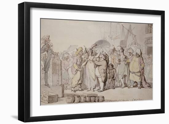 A Sale of English Beauties in the East Indies, circa 1810-Thomas Rowlandson-Framed Giclee Print
