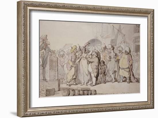 A Sale of English Beauties in the East Indies, circa 1810-Thomas Rowlandson-Framed Giclee Print