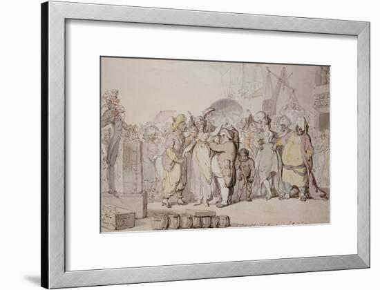 A Sale of English Beauties in the East Indies, circa 1810-Thomas Rowlandson-Framed Giclee Print