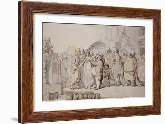 A Sale of English Beauties in the East Indies, circa 1810-Thomas Rowlandson-Framed Giclee Print