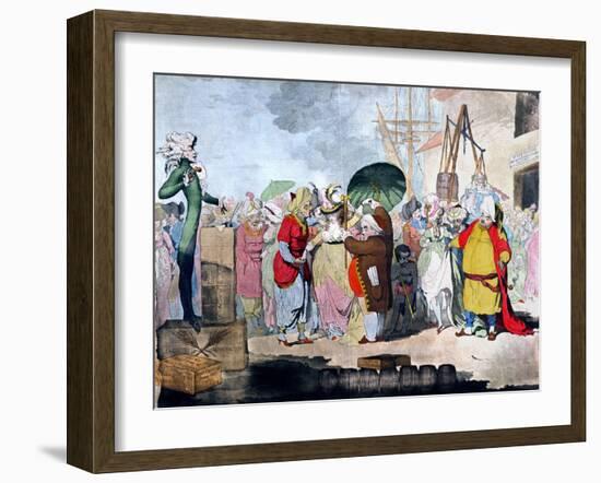 A Sale of English Beauties in the East Indies-James Gillray-Framed Giclee Print