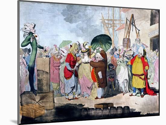 A Sale of English Beauties in the East Indies-James Gillray-Mounted Giclee Print