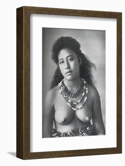 A Samoan belle, wearing necklaces of teeth and shells, 1902-Thomas Andrew-Framed Photographic Print