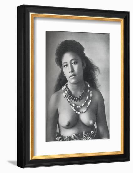 A Samoan belle, wearing necklaces of teeth and shells, 1902-Thomas Andrew-Framed Photographic Print