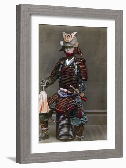 A Samurai in Armour, Japan, 1882-Felice Beato-Framed Giclee Print