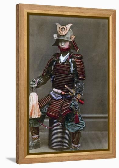 A Samurai in Armour, Japan, 1882-Felice Beato-Framed Premier Image Canvas